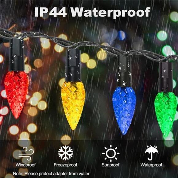 240 LED 78FT C6 Christmas String Lights, Long and Bright Fairy Lights Plug in - Picture 5 of 8